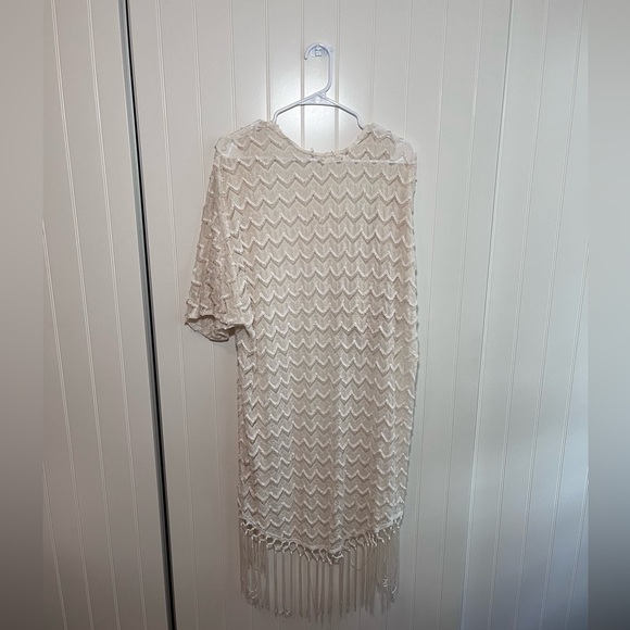 Boho Paper Crane Cream Kimono Size Small - Picture 2 of 3